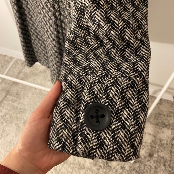 MEXX Tweed Wool Trench Coat - Picture 7 of 10